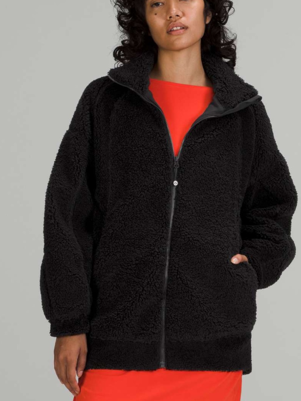 Lululemon textured long fleece jacket